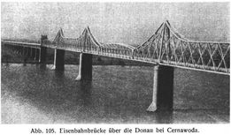 Abb. 105. Eisenbahnbrücke über die Donau bei Cernawoda.