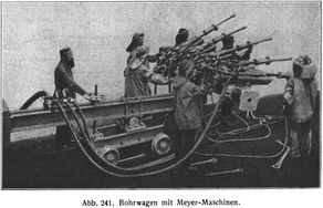 Abb. 241. Bohrwagen mit Meyer-Maschinen.