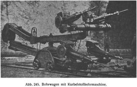 Abb. 245. Bohrwagen mit Kurbelstoßbohrmaschine.