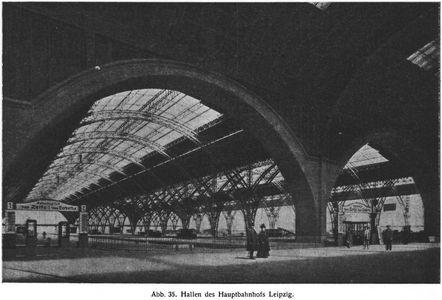 Abb. 35. Hallen des Hauptbahnhofs Leipzig.