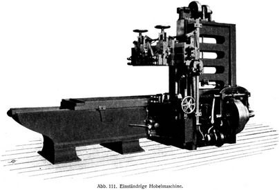 Abb. 111. Einständrige Hobelmaschine.